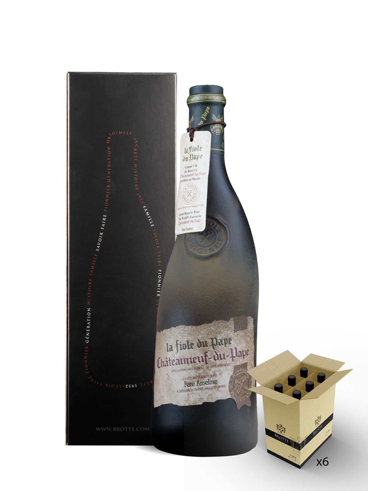 La Fiole du Pape, Châteauneuf-du-Pape rouge, bouteille 75 cl – bouteille Père Anselme