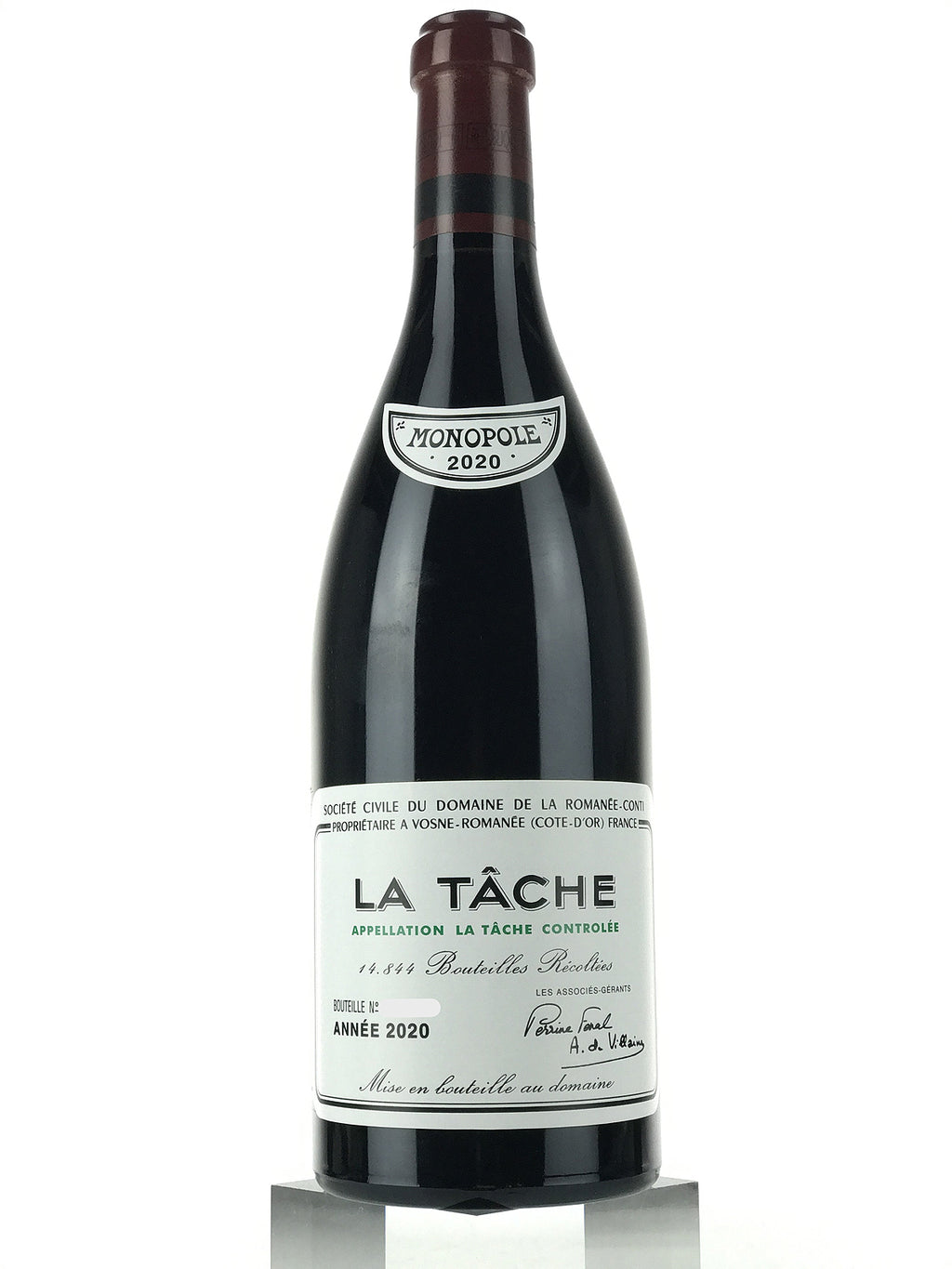 La Tâche Grand Cru 2020, Domaine de la Romanée-Conti, bouteille 75 cl – bouteille Domaine de la Romanée-Conti