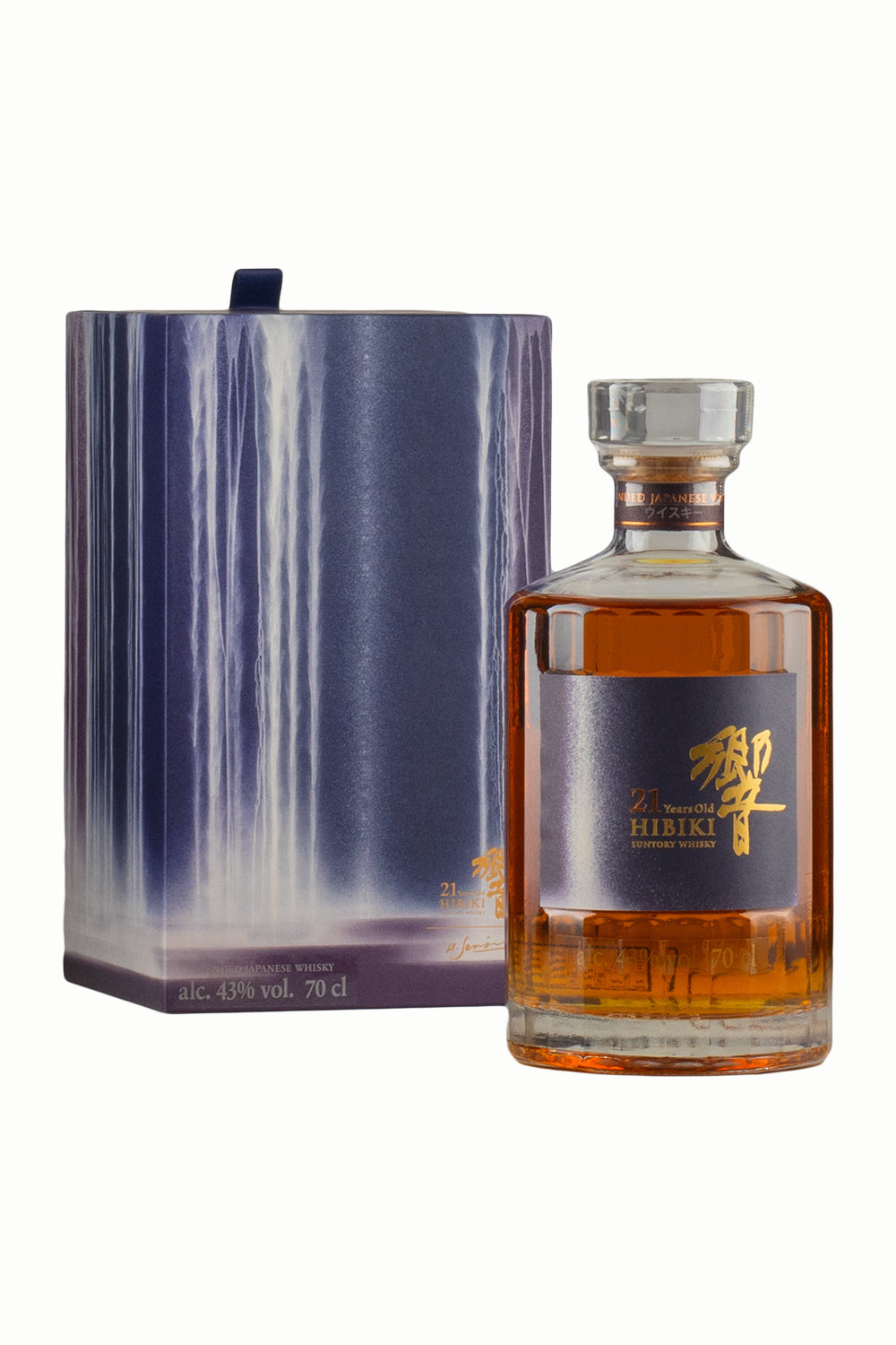 Hibiki 21 ans édition Hiroshi Senju 2025 Suntory, bouteille et étui – bouteille Suntory