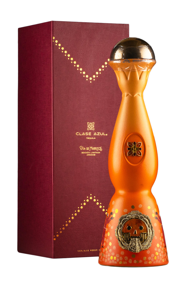 Clase Azul Día de Muertos « Aromas » 2023, carafe orangée couleur cempasúchil – bouteille Clase Azul