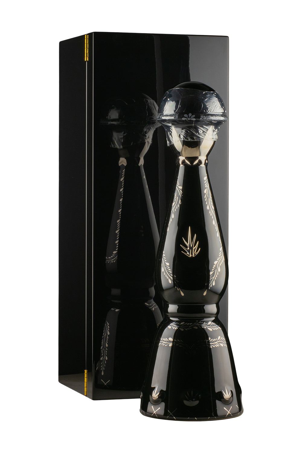 Clase Azul Ultra Extra Añejo 1,75 L, grande carafe noire décorée de platine, d’argent et d’or – bouteille Clase Azul