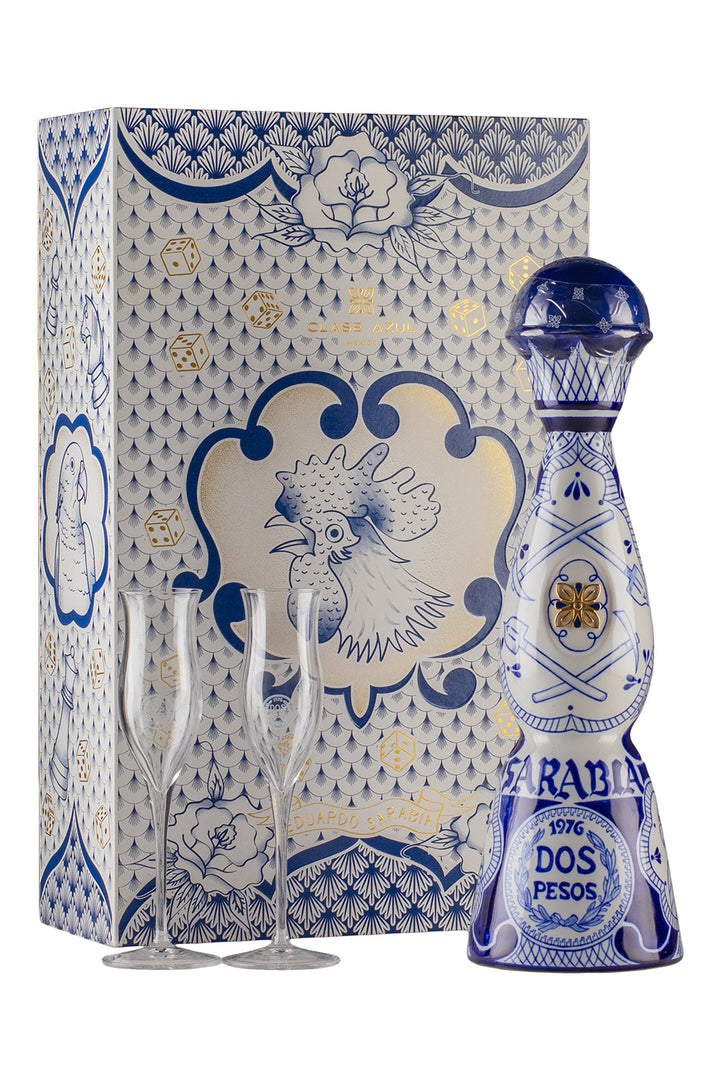 Clase Azul Encuentros × Eduardo Sarabia, carafe décorée à la main par l’artiste – bouteille Clase Azul