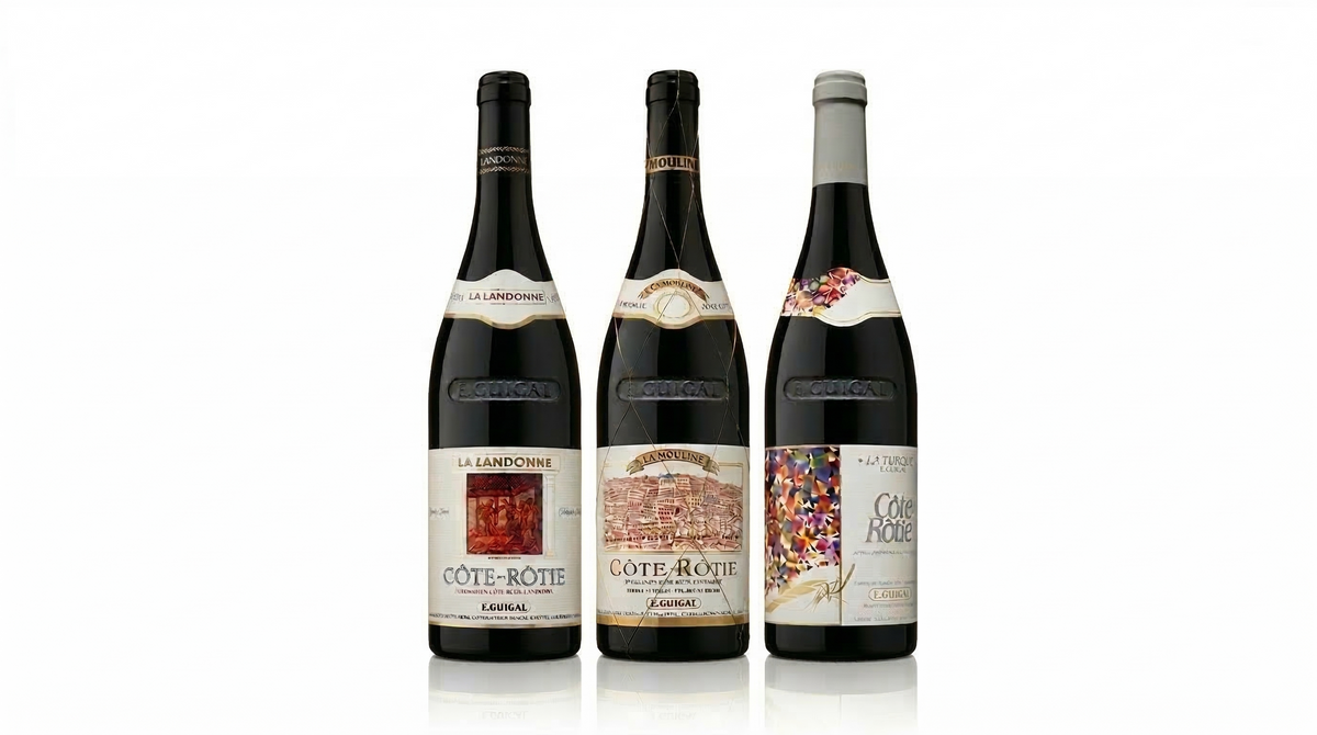 Trilogie Guigal La La La : La Landonne, La Turque, La Mouline – bouteille E. Guigal