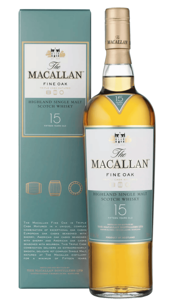 The Macallan Fine Oak 15 ans, bouteille et étui – bouteille The Macallan
