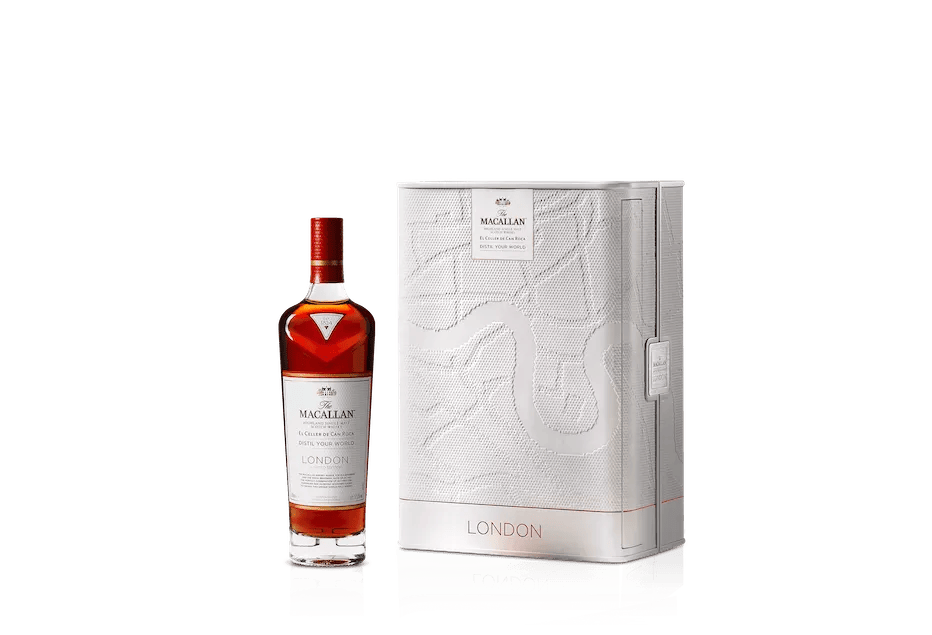 The Macallan Distil Your World London Edition, bouteille et coffret carte de Londres – bouteille The Macallan