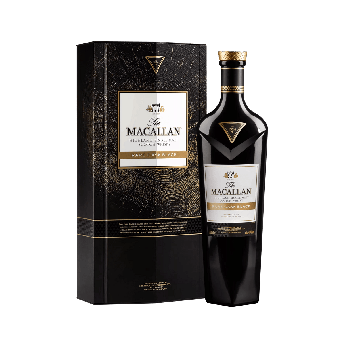 The Macallan Rare Cask Black, bouteille et étui noir – bouteille The Macallan