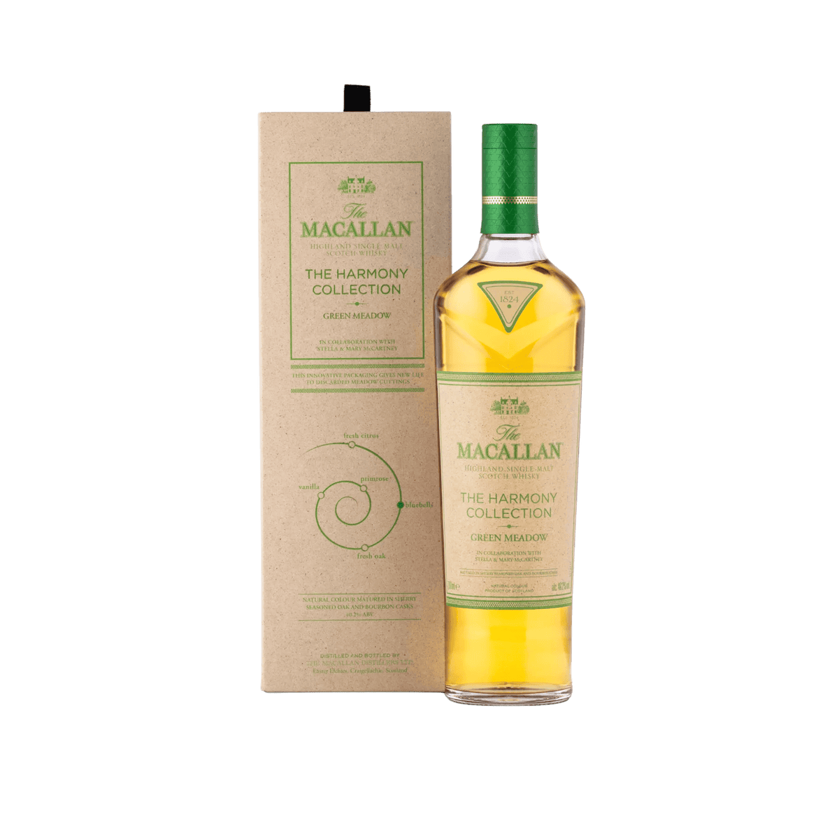 The Macallan Harmony Collection Green Meadow, bouteille et étui – bouteille The Macallan