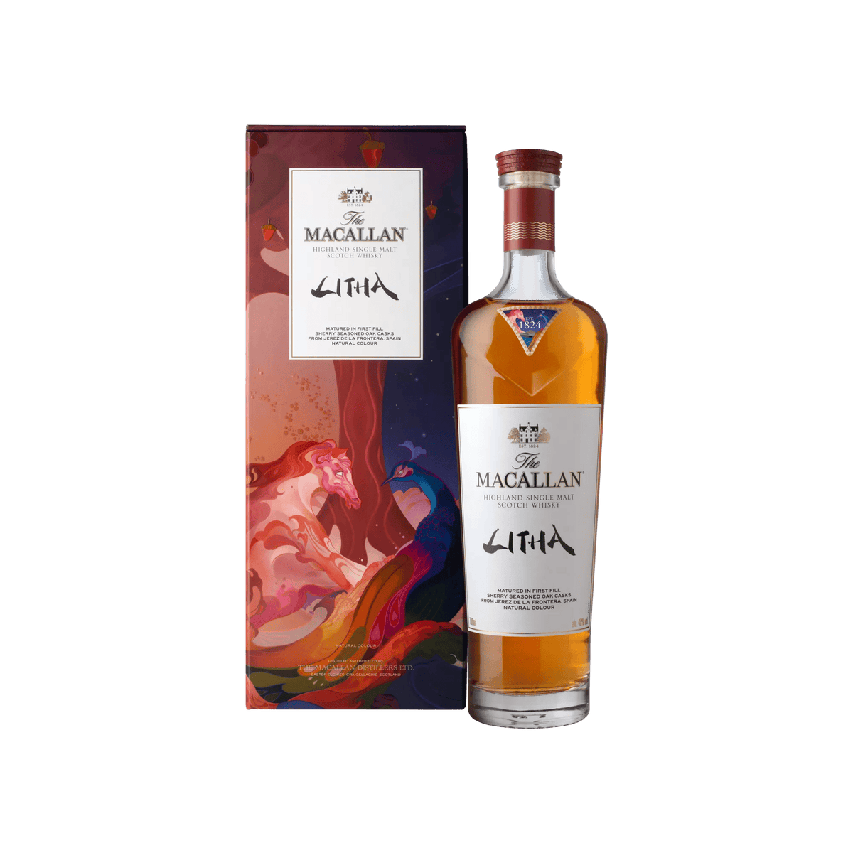 The Macallan Litha, bouteille et étui illustré par Sija Hong – bouteille The Macallan