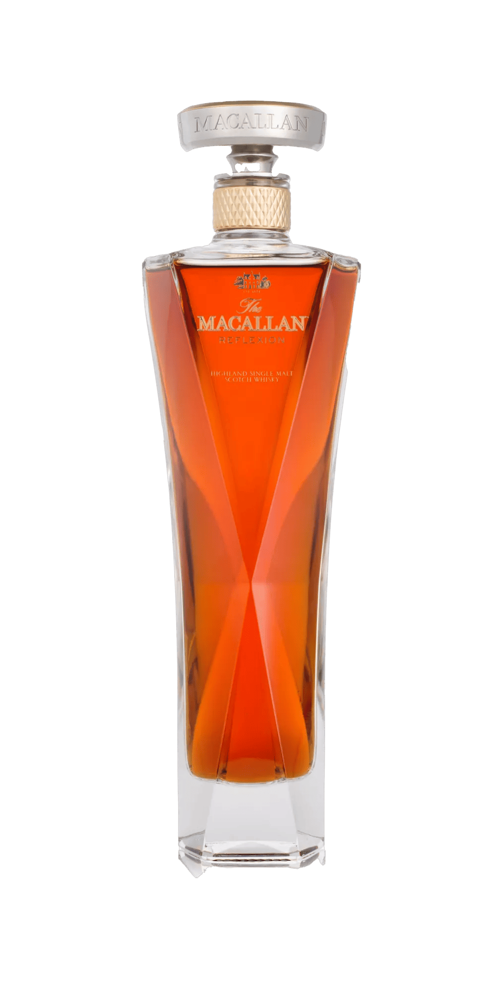 The Macallan Reflexion, carafe sur fond blanc – bouteille The Macallan