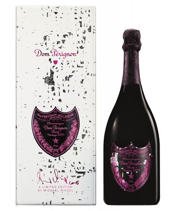 Dom Pérignon Rosé Vintage 2004 × Michael Riedel, bouteille et coffret – bouteille Dom Pérignon